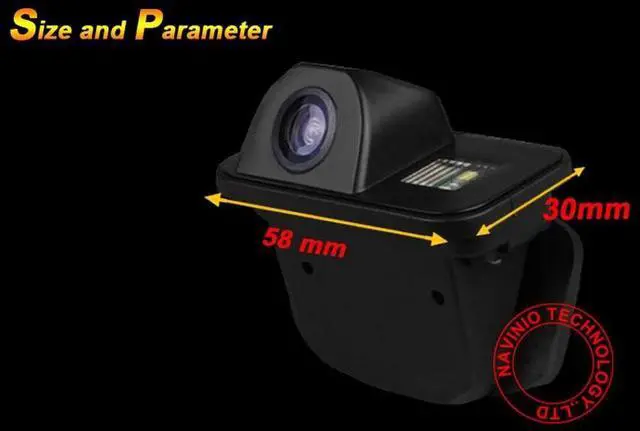 Alt view image 3 of 4 - Navinio Backup Camera for Car, Waterproof Rear-View License Plate Car Rear Backup Parking Camera for Toyota Corolla/Tarago/Previa/Wish/Aiphard