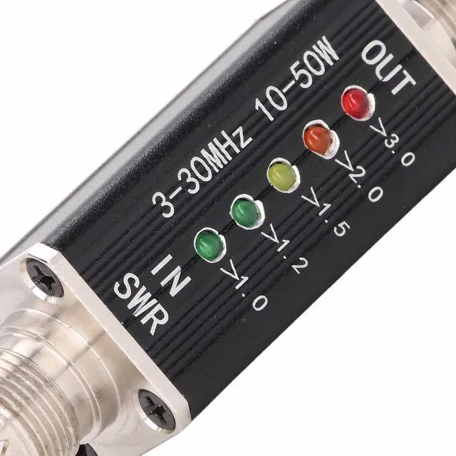 Alt view image 4 of 5 - StandingMeter 10-50W with LED Indicator Mini Shortwave SWR Meter for Radio