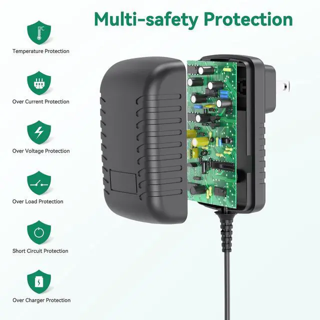 Alt view image 2 of 5 - YJWJMZZ 24V AC/DC Adapter Compatible with OTHERMAX M9 Pro Massage Gun Vibration Massage Muscle Massager Deep Tissue Percussion Gun li-ion Battery DC24V 24.0V Power Supply Cord Cable Charger