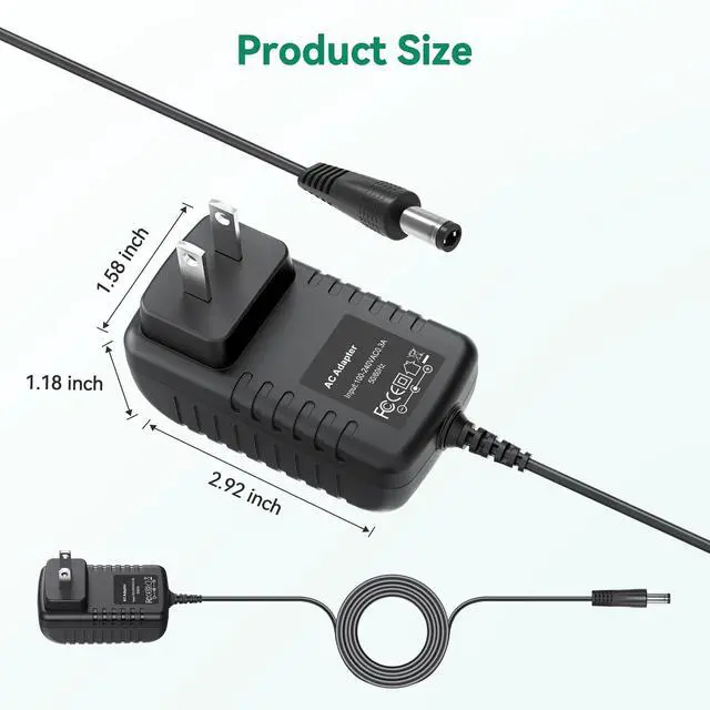 Alt view image 5 of 5 - YJWJMZZ 24V AC/DC Adapter Compatible with OTHERMAX M9 Pro Massage Gun Vibration Massage Muscle Massager Deep Tissue Percussion Gun li-ion Battery DC24V 24.0V Power Supply Cord Cable Charger