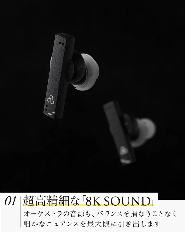 Alt view image 2 of 5 - Final ZE8000 MK2 Flagship TWS Empowered by 8K Sound/Bluetooth 5.2 / IPX4 Water Resistance/aptX Adaptive Supported/Snapdragon Sound Supported/Suitable for Music & Sport (Black)