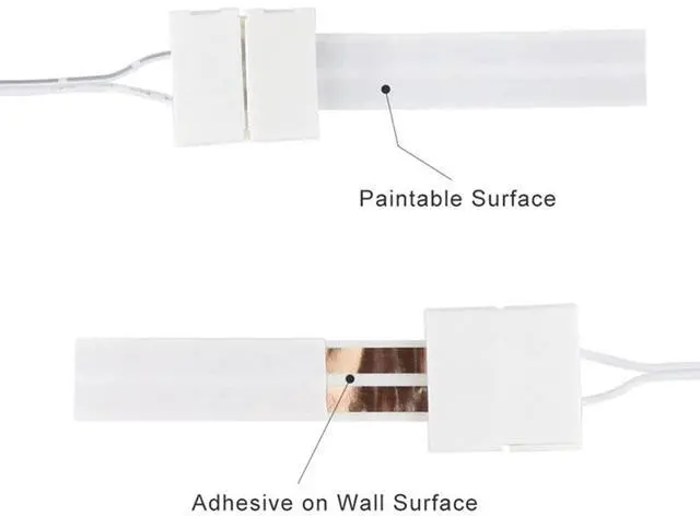 Alt view image 2 of 5 - FRANKEVER 23Gauge Hidden Super Flat Audio Cable Suitable for Audio Wire LED Lighting Connection and Other Low Voltage Appliance Connection (Wire(25 ft)+2 ConnectorsD)