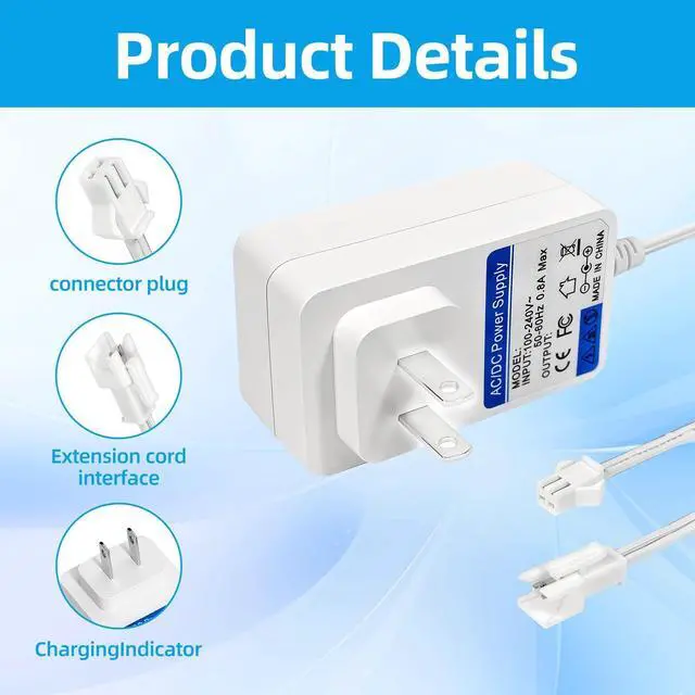 Alt view image 4 of 5 - 12.6V 1A Power Supply Charger for DC Motors #MTDCB-Charge Acmeda Recharger Compatible with All Rollease Automate Li-ion, Motorized Electric Roller Blinds Shades Charger