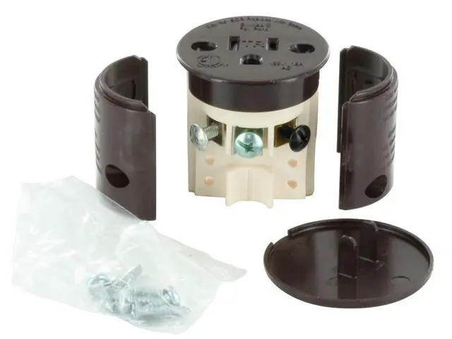 Alt view image 2 of 5 - Sillites SCRBR Tamper-Resistant Self-Contained Receptacle 15 Amp 120 Volt Brown