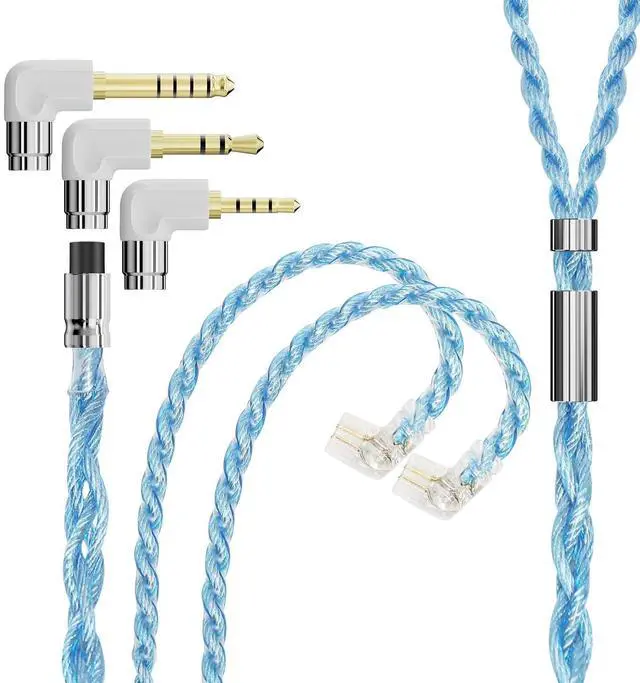 Main image of ARTTI A2 NOVA IEM Earphone Cable 2.5/3.5/4.4mm 3in1 Plug Detachable Earbuds Upgraded Cable, Replacement Cable for Audiophile Musician(QDC Right Angle Plug)