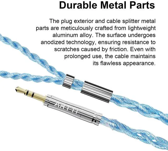 Alt view image 4 of 5 - ARTTI A2 NOVA IEM Earphone Cable 2.5/3.5/4.4mm 3in1 Plug Detachable Earbuds Upgraded Cable, Replacement Cable for Audiophile Musician(QDC Right Angle Plug)