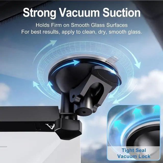 Alt view image 4 of 5 - Starlink Mini Mount Starlink Mini Car Mount Suction Cup Holder for Sunroof & Window, Strong Vacuum Base, Starlink Mini Accessories for RV, Boat, Truck (Black) (Black)