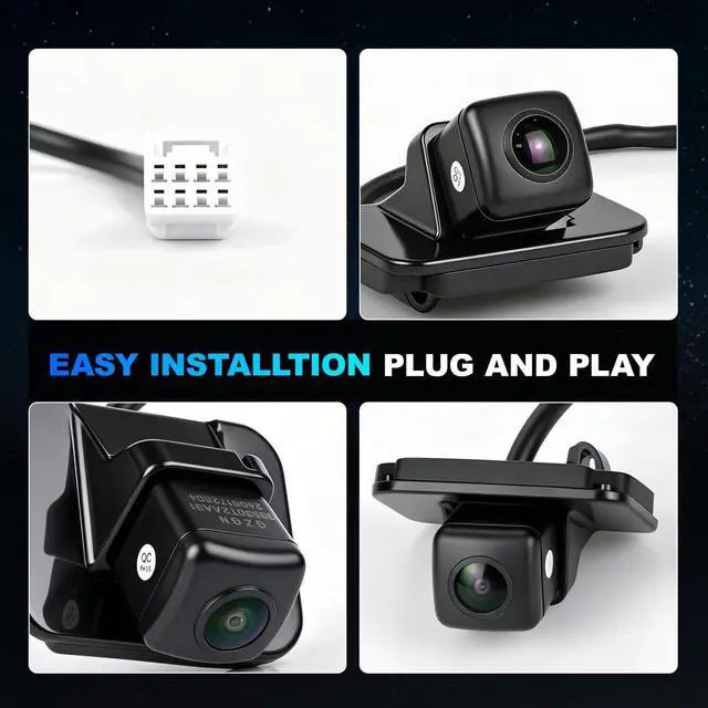 Alt view image 3 of 5 - OTO-K 39530-T2A-A31 Backup Camera Rear View Back Up Assist Camera Compatible with 2014 2015 Honda Accord Sedan EX-L, 2016 2017 Accord Sedan Replace# 39530-T2A-A21,39530-T2A-U110-M2