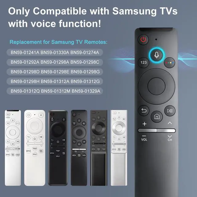 Alt view image 2 of 5 - Voice Replacement for Samsung-Smart-TV-Remote, New Upgraded BN59-1266A for Samsung Remote Control with Voice Function. 1-Year Warranty.