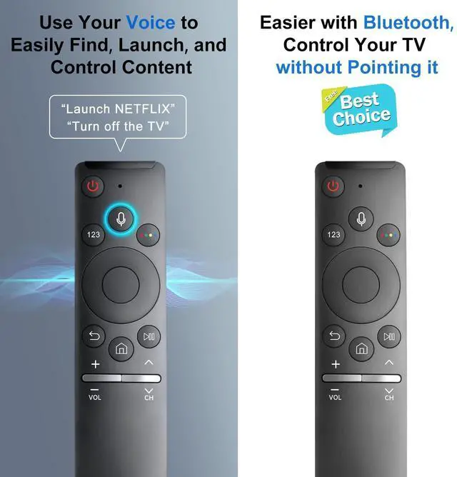 Alt view image 3 of 5 - Voice Replacement for Samsung-Smart-TV-Remote, New Upgraded BN59-1266A for Samsung Remote Control with Voice Function. 1-Year Warranty.