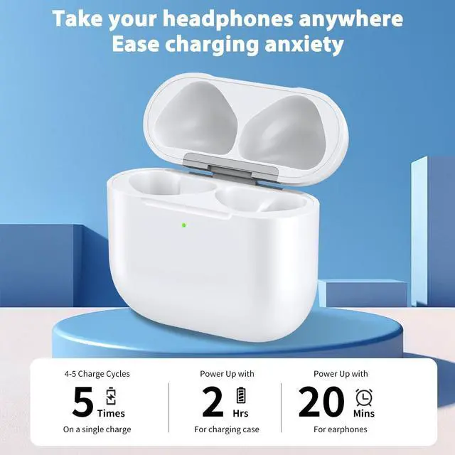 Alt view image 4 of 5 - Wireless Charging Case Replacement Compatible with Airpods 4th Generation, and Bluetooth Pairing Sync Button, Air Pod 4th Charging Case to USB-C(No Earbuds)