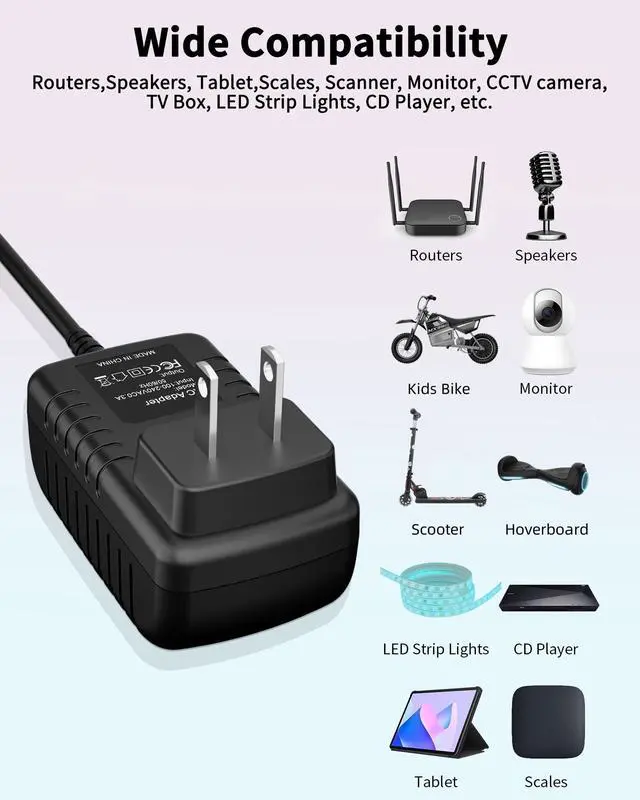 Alt view image 4 of 4 - AC Adapter Charger Compatible with FANTTIK C100 PRO Kids Electric Scooter