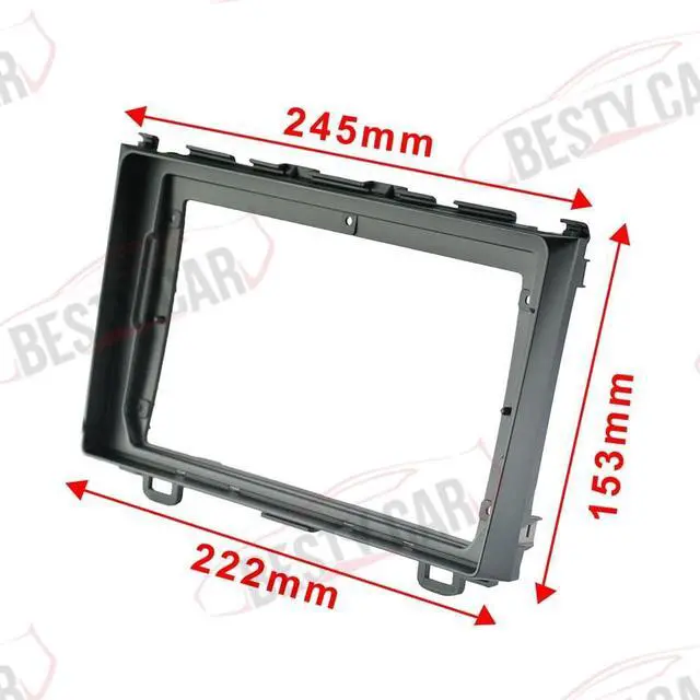 Alt view image 3 of 4 - Fits for Honda CRV 2007-2012 Car Radio Stereo Fascia Frame Double DIN 9 inch Dash Installation Mounting Kit