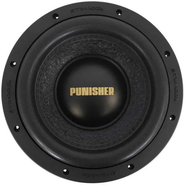 Alt view image 2 of 5 - Rockville Punisher 8D2 3000W Peak/750W RMS Car Audio Subwoofer Dual 2-Ohm, Non-Pressed Paper Cone, Aluminum Basket, High-Power Bass, for Competition and Car Audio Enthusiasts