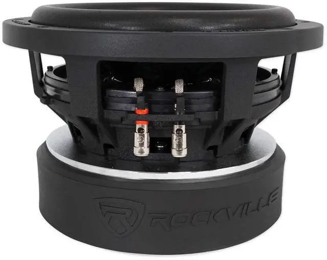 Alt view image 3 of 5 - Rockville Punisher 8D2 3000W Peak/750W RMS Car Audio Subwoofer Dual 2-Ohm, Non-Pressed Paper Cone, Aluminum Basket, High-Power Bass, for Competition and Car Audio Enthusiasts