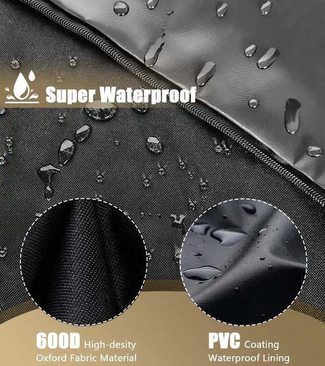 Alt view image 3 of 5 - IC ICLOVER Outdoor TV Cover 41-43 inch, 600D Heavy Duty 4 Season Weatherproof Screen Protector with Waterproof Zipper & Remote Control Pocket, Outside Television Cover for LED, LCD, OLED TVs