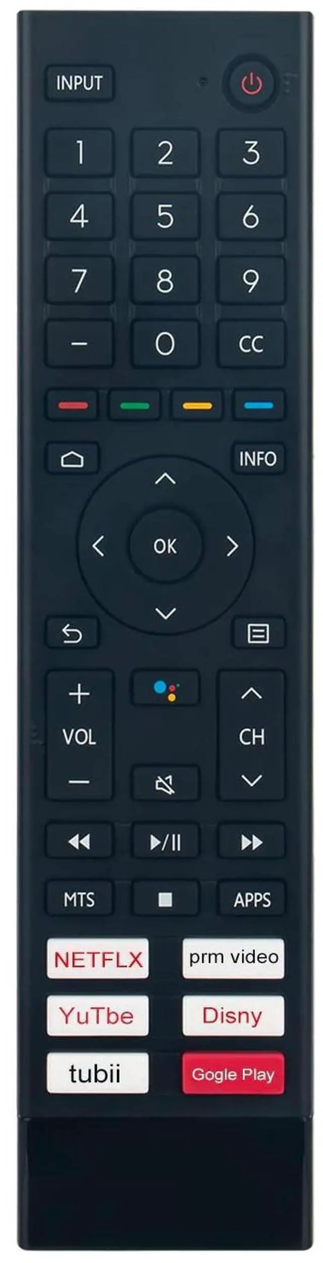 Main image of ERF3AA80 Replacement Voice Remote Control fit for Hisense Smart TV A4 Series LED Smart Android TV 720p A45H 32A4H 40A4H 32A45FH 32A45HF 43A4H