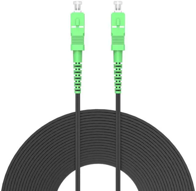 Main image of Buacoz Fiber Optic Internet Cable 40M/131ft SC/APC to SC/APC Outdoor Armored Jumper Optical Patch Cord Single-Mode Simplex 9/125m FTTH 1 Steel Wire+2 FRP Strength Member LSZH Black