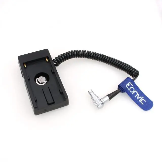 Alt view image 2 of 5 - Eonvic NP-F970 Plate to Right Angle 2 Pin Male 12V Power for Teradek Bolt CVW 800 PRO Transmitter