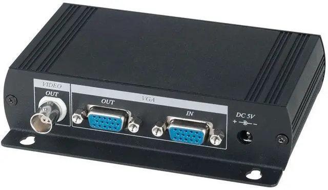 Main image of VGA to Composite Video BNC Converter, Dual Output to BNC and VGA, Output PC DVR on LCD TV