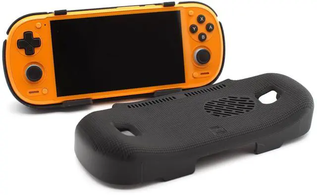 Alt view image 5 of 5 - Grip for Retroid Pocket 6 Grip 2-in-1 Reversible Screen Cover & Thick Comfort Grip Case with Felt Wrap Ergonomic RP6 Handheld 2n1 J C S F Y (Thick Comfort Grip) (Slim)