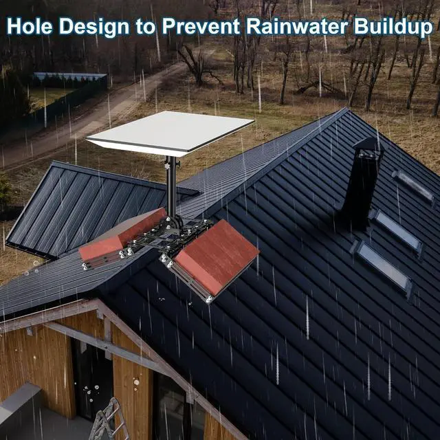 Alt view image 4 of 5 - Burbifro Starlink Performance Gen 3 Roof Ridge Mount, Include Aluminum Alloy Pipe Adapter, Adjustable160 Degree Tilt for Better Signal, Compatible with Starlink Performance(Gen 3) Dish