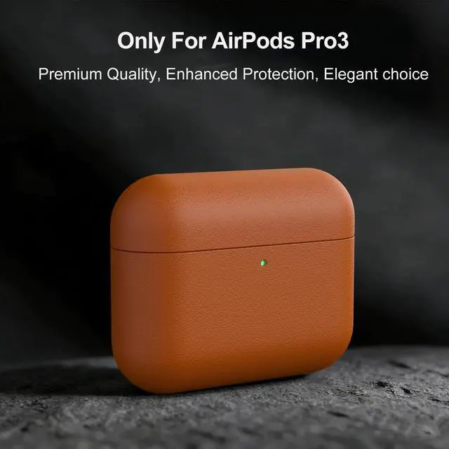 Alt view image 2 of 5 - BLBAISH Leather AirPods Pro 3 Case Handcrafted Vintage Genuine Leather AirPods Pro 3 Protective Cover All-Around Shockproof Protection AirPods Pro 3 Pro Protective Sleeve