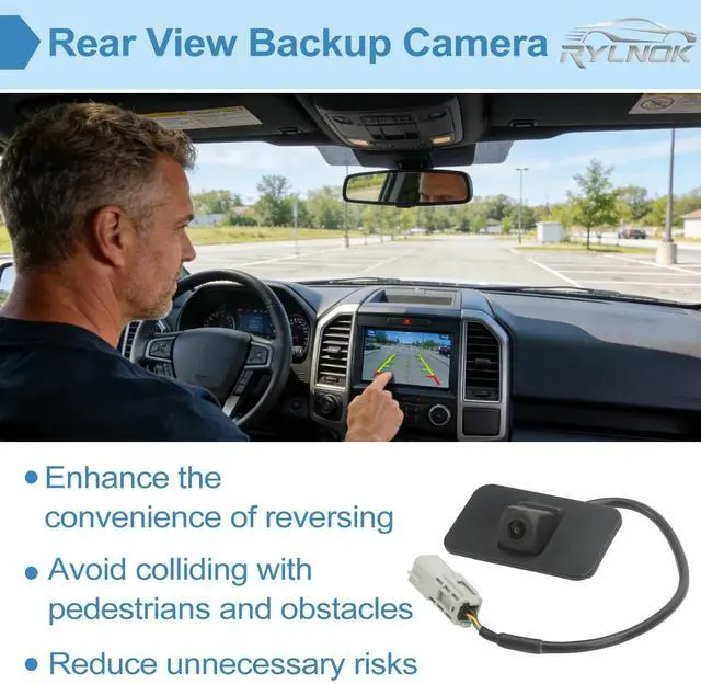 Alt view image 2 of 5 - RYLNOK Rear View Backup Camera Parking Assist Camera Compatible with GMC Yukon Denali Tahoe Suburban Escalade Replace OE Number 23404613 23378804