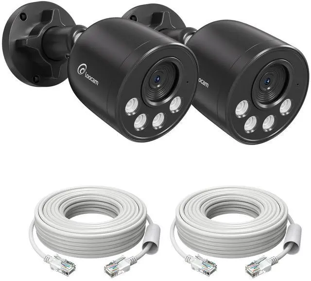 Main image of Loocam 4K Bullet Wired Camera Replace PoE Security Camera System