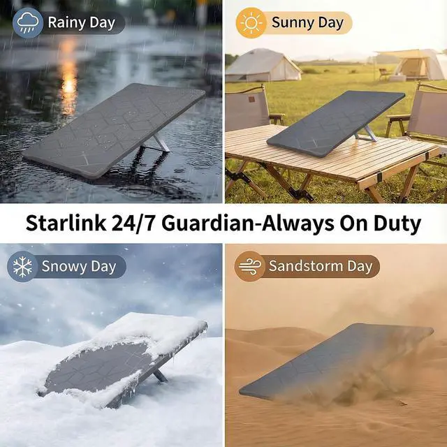Alt view image 3 of 5 - Gen 3 Starlink Protective Cover Case, Compatible with Starlink Standard Gen 3 Dish, Outdoor Protection Cover for RV, Camping, Home Roof and Travel Setup, Gray