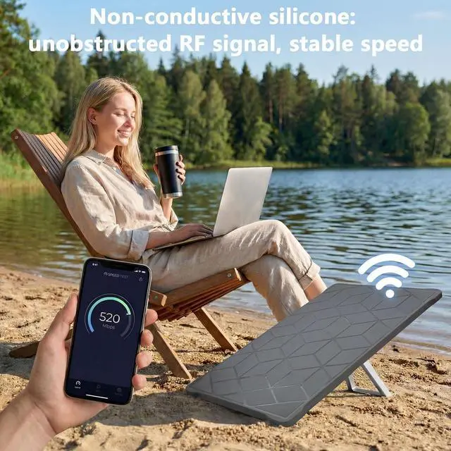 Alt view image 4 of 5 - Gen 3 Starlink Protective Cover Case, Compatible with Starlink Standard Gen 3 Dish, Outdoor Protection Cover for RV, Camping, Home Roof and Travel Setup, Gray