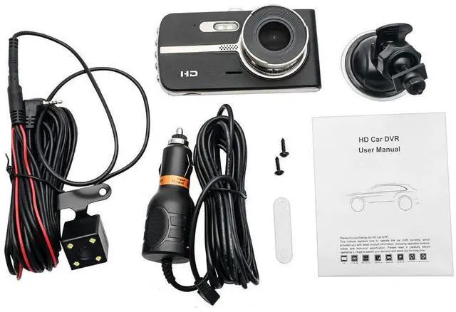 Alt view image 5 of 5 - Dash Cam MASO Dual Lens HD 1080P 4" In Car DVR Video Camera Recorder Night Vision
