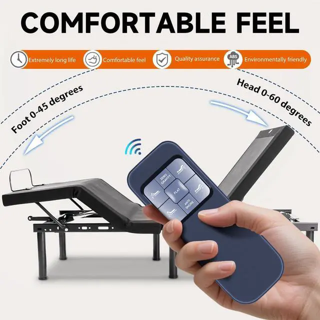 Alt view image 2 of 5 - ZWP Replacement Remote Control Compatible for Homestock 99787W 58307W, Richmat HJH103, Malouf iPowr M255 E255 Adjustable Bed Base