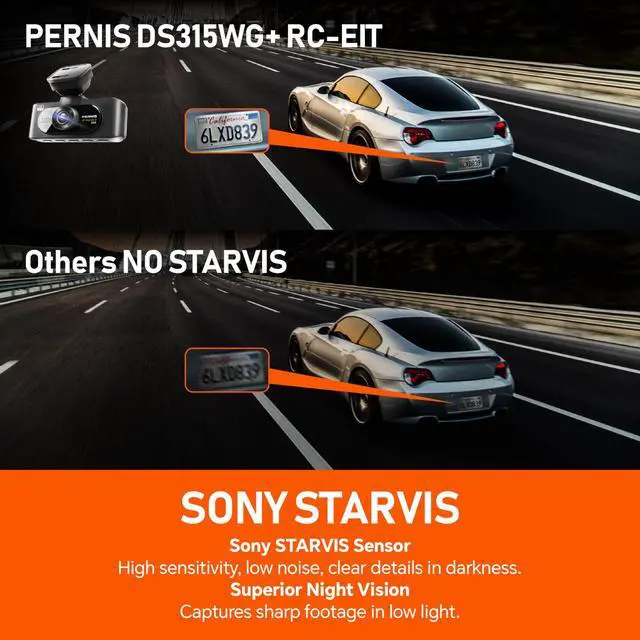Alt view image 2 of 5 - PERNIS 4K Dash Cam Front and Rear with ADAS,5.8GHz WiFi-20MB/s Fast Download, STARVIS 2 Sensor, Dash Camera for Cars, 3.16" LCD Screen, HDR Super Night Vision, 24H Parking Mode, GPS Support