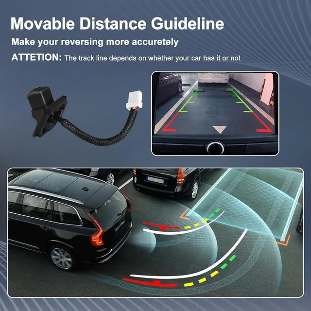 Alt view image 5 of 5 - AISHAN Rear View Backup Camera Parking Assist Camera Compatible with Honda Accord 2014 2015 2.0L 2.4L L4 Replace# 39530-T2A-A71 39530T2AA71 590-438 HO1960101