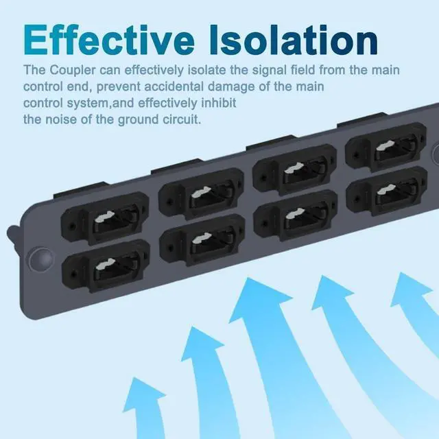 Alt view image 2 of 5 - GwliUni 25Pcs MPO Fiber Optical Patch Cord Couplers, Black MPO Cable Jumper Connector Adapter, Key up to Key Down for Single and Multi Mode 40G 100G 8/12/24 Core