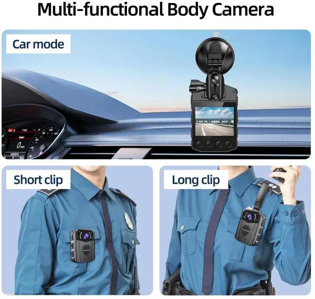 Alt view image 5 of 5 - CAMMHD Z3 1440P Body Camera3300Mah Battery Work 12Hours,Auto/Manual Night VisionBody Mounted Video Camera with Audio and Video RecordingNo Memory Card