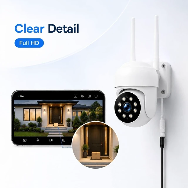 Alt view image 4 of 5 - Camcamp Security Camera Wireless Outdoor, 1080P PTZ WiFi with Auto Tracking