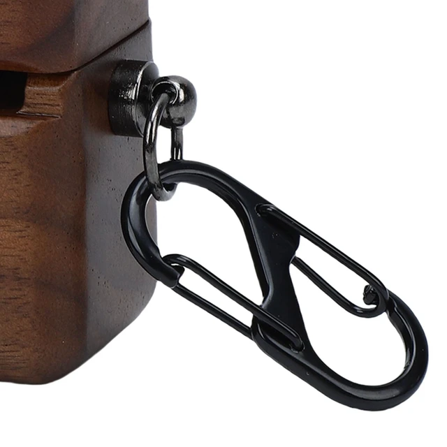 Alt view image 5 of 5 - SENECESLI Earbuds Protective Cover, Protective Cover Fit for Bowers Wilkins Pi8, Wireless Bluetooth Earbuds Charging Case Hand Polished Handmade Earphone Case Walnut Wood