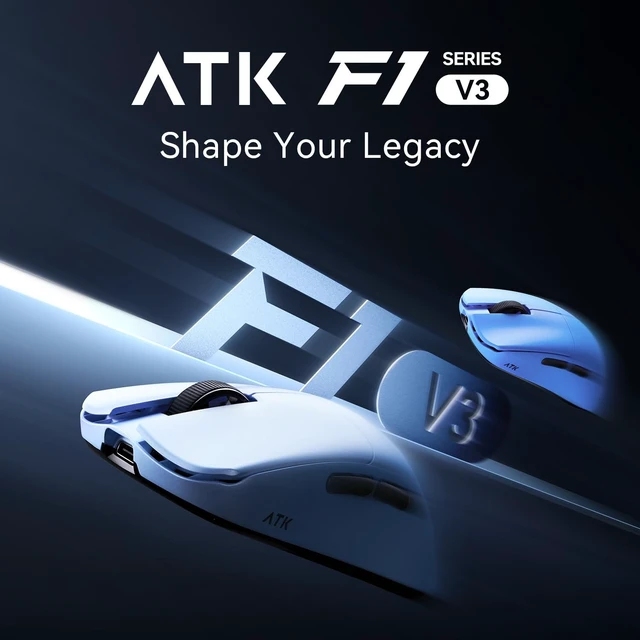 Alt view image 2 of 5 - ATK Blazing Sky F1 V3 Ultimate+ Wireless Gaming Mouse - Coral Pink