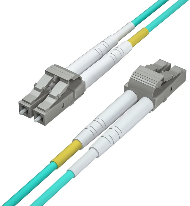 Main image of OM3 LC to LC Fiber Patch Cable, 40m 10GB Multimode Fiber Jumper, Duplex LC-LC UPC MMF 50/125um, LSZH, Green, for SFP Transceiver, Router, Networks, 40 Meter(131ft)