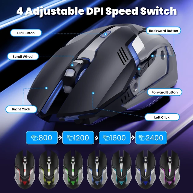 Alt view image 4 of 5 - SOPPY Gaming Keyboard and Mouse Combo, Mechanical Keyboard Gamer 60% US-Layout, Compact LED Backlit, USB Ergonomic Office RGB Wired Gaming Set for PC/Laptop/Windows/PS4/Xbox/Mac (Black&White)
