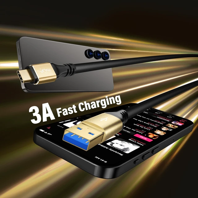 Alt view image 3 of 5 - Mygatti USB 3.0 A to USB C Cable 25FT, Extra Long Type A to Type C Cord