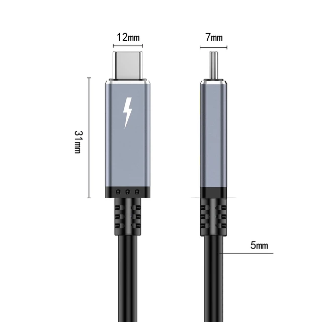 Alt view image 4 of 5 - TREBLEET 6.6ft USB4 Cable (40Gbps), Compatible with Thunderbolt 5 & 4 & 3
