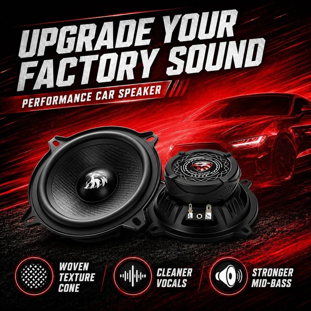 Alt view image 2 of 5 - XPXPIAA 5.25 Car Speakers, 600W Peak 2 Pack 5 1/4 Inch Mid Bass Woofer Speakers, 4 Ohm 5.25 Inch Car Door Audio Speakers with Carbon Fiber Composite Cone, Deep Bass & Clear Mids