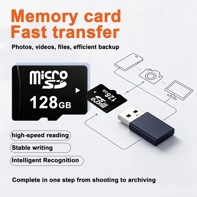 Alt view image 4 of 4 - JUFINX High Speed 128GB Micro SD Card