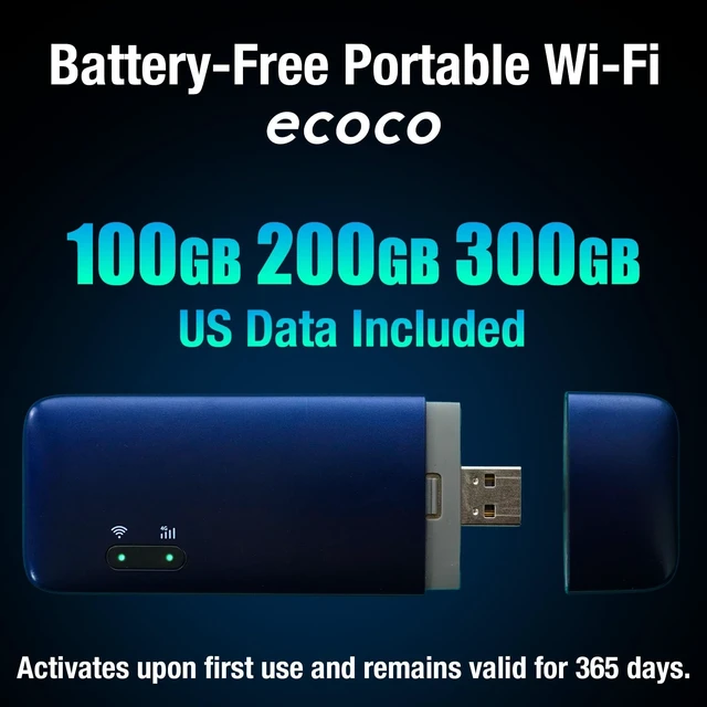 Alt view image 2 of 5 - ecoco Pocket Wi-Fi (100GB, Midnight Blue) (300GB/365days)