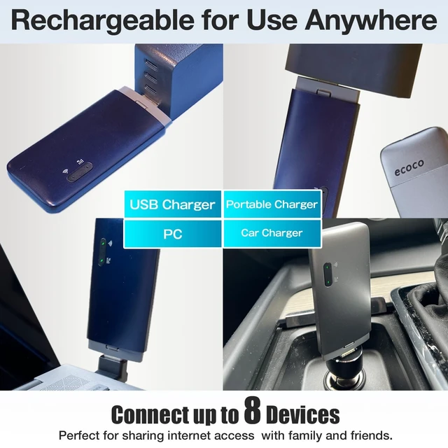 Alt view image 5 of 5 - ecoco Pocket Wi-Fi (100GB, Midnight Blue) (300GB/365days)