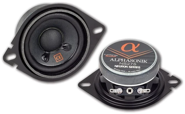 Main image of Alphasonik 1 Pair of NS275 Neuron Series 2.75" (180 Watts Max for The Pair) 90 Watts Max Per Speaker Full-Range Car Audio Speaker with Paper Cone