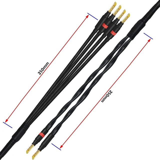 Alt view image 4 of 5 - WORLDS BEST CABLES 40 Foot WBC-GOLD-LOCAP-SPKR-12 AWG - Low-Capacitance - Low-Inductance - High Purity OFC - Audiophile HiFi Bi-Wire Speaker Cable Pair with Eminence Gold Banana Plugs
